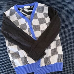 Used PetitLem 100% Cotton Checkered sweater for boys 4/5.